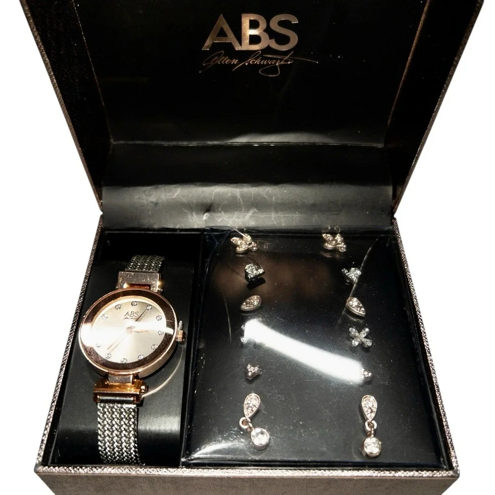 NIB Allen‎ Schwartz Womens Watch and Earrings